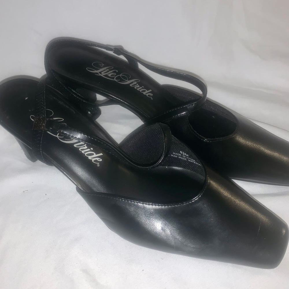 Black vintage style heels